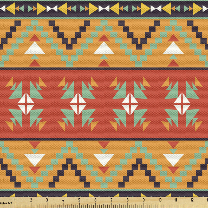 Geometrik Parça Kumaş Etnik Geometrik Kilim