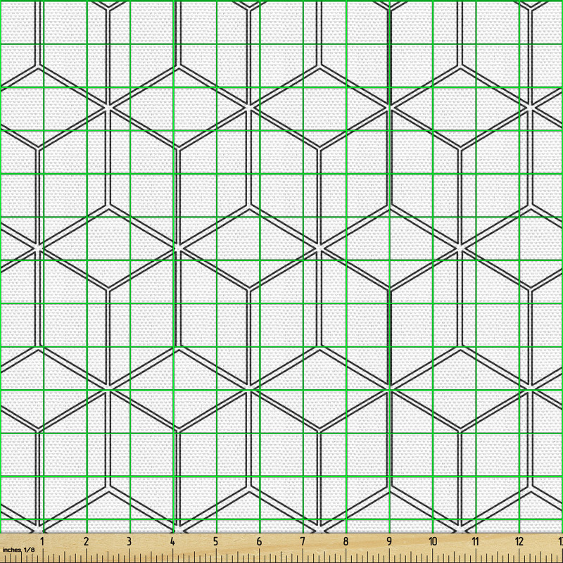 Geometrik Parça Kumaş Siyah Beyaz Küpler