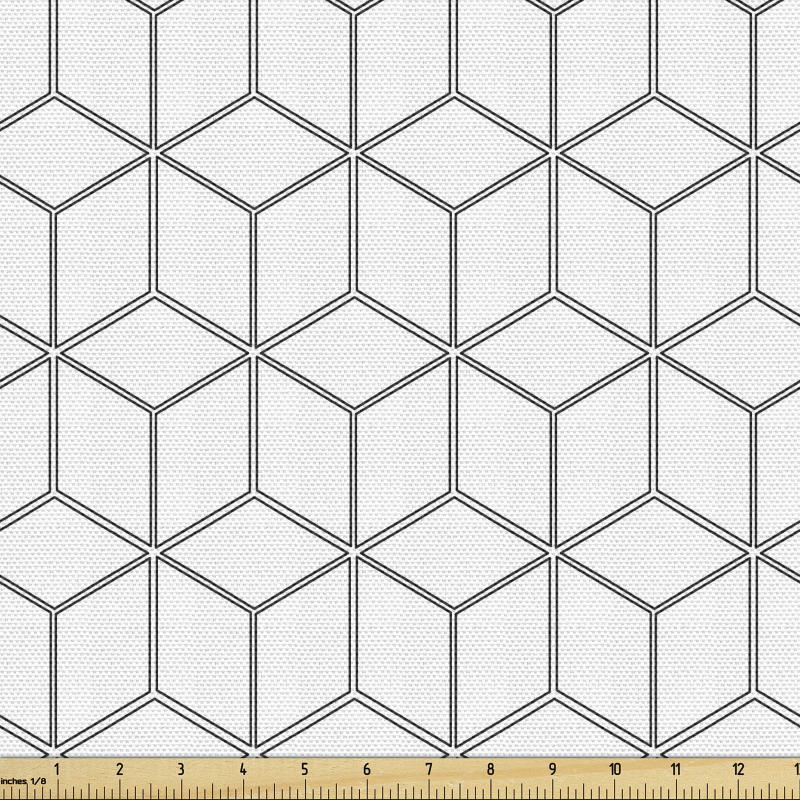 Geometrik Parça Kumaş Siyah Beyaz Küpler