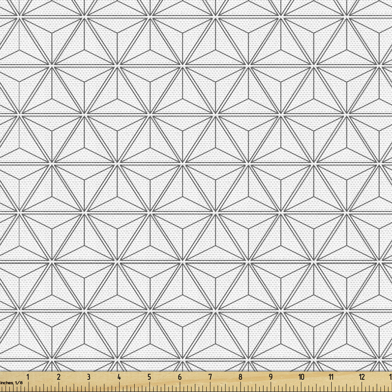 Geometrik Parça Kumaş Devamlılık Gösteren Birleşik Üçgenler