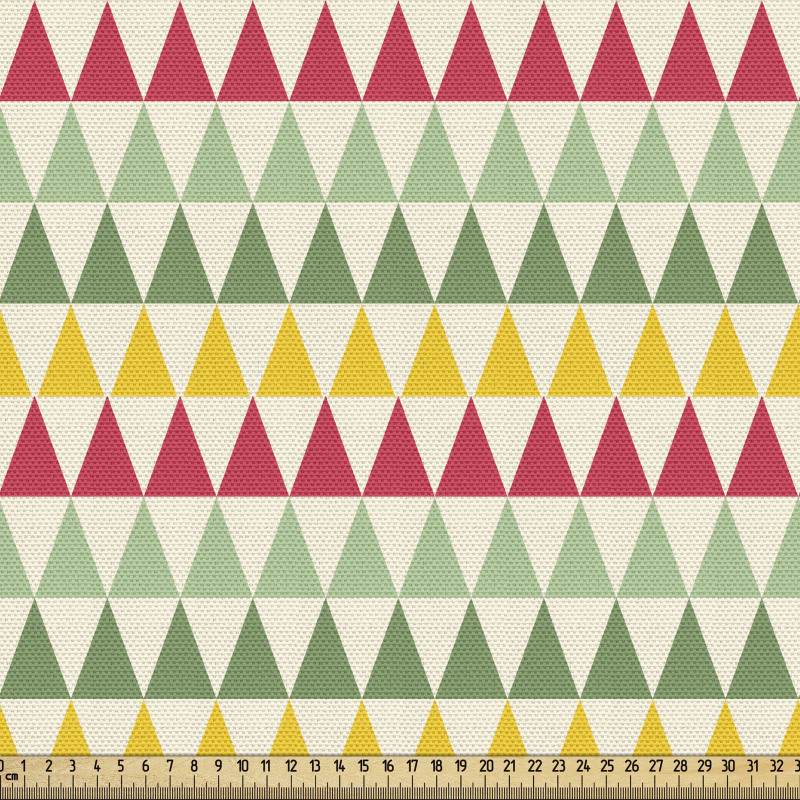 Geometrik Parça Kumaş Rengarenk Şık Üçgenler