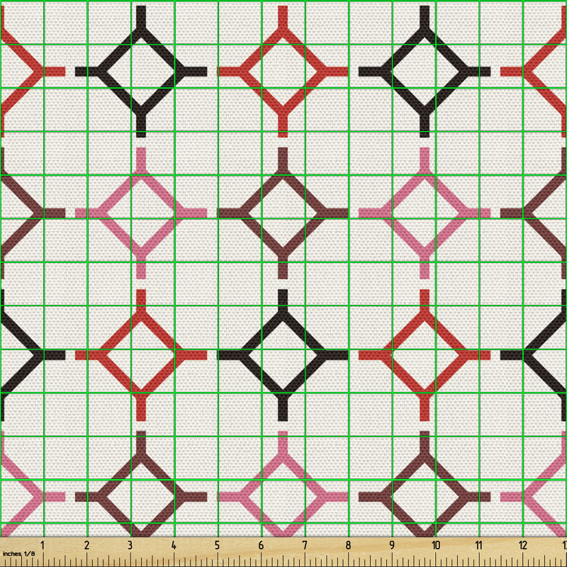 Geometrik Parça Kumaş Dekoratif Sekizgenler