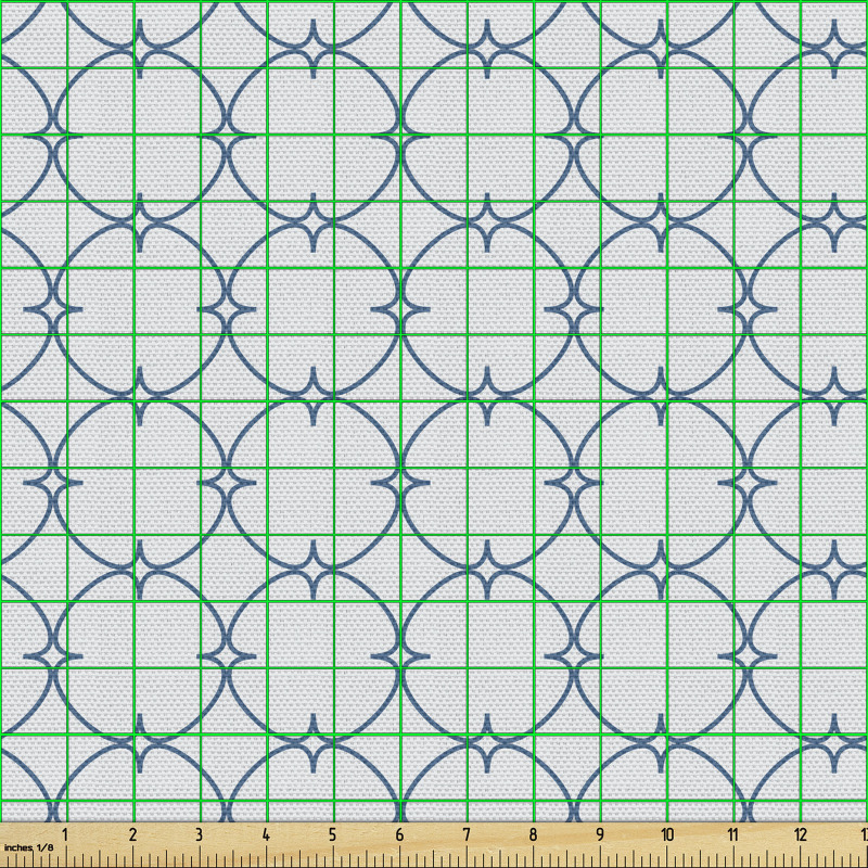 Soyut Parça Kumaş Tekrar Eden Mavi Desen