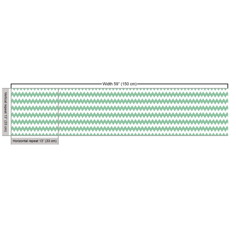 Geometrik Parça Kumaş Mavi ve Beyaz Zikzaklı