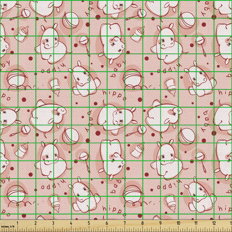 Hayvanlar Parça Kumaş Bebek Hipopotam