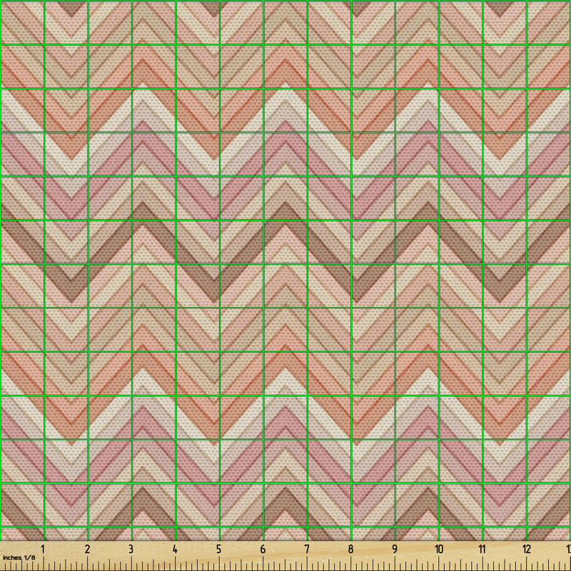 Geometrik Parça Kumaş Zik Zak Şeritli Dekoratif Duvar Kağıdı
