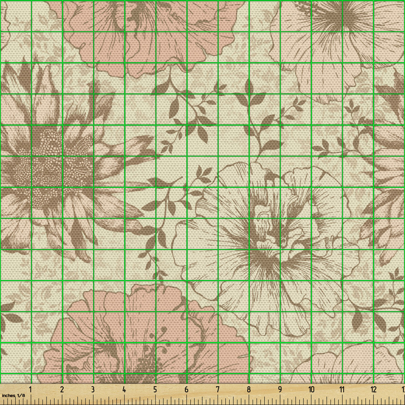 Bitki Parça Kumaş Güzel Dekoratif Çiçekli Retro Duvar Kağıdı