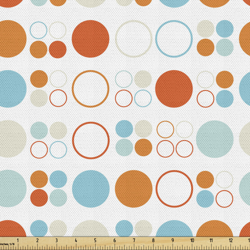 Geometrik Parça Kumaş Farklı Boyutta Yuvarlak Şekilli Görsel