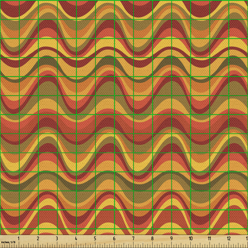 Geometrik Parça Kumaş Dalgalı Çizgili Kum Temalı İllüstrasyon