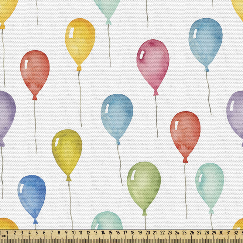 Çok Renkli   Parça Kumaş Sulu Boyayla Yapılmış Tekrarlayan Balonlar