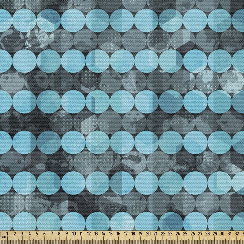 Geometrik Parça Kumaş Kesintisiz Yuvarlak Dokulu Modern Görsel