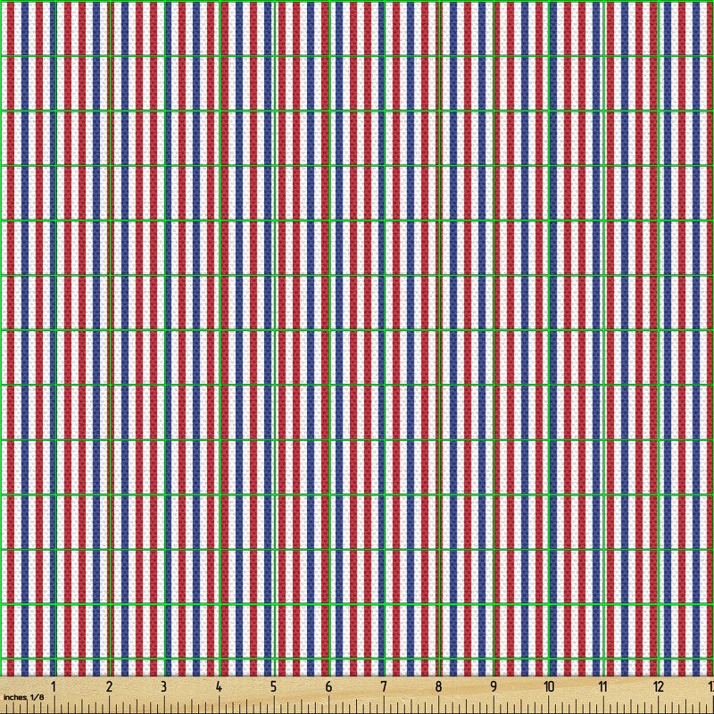 Amerika Parça Kumaş Birleşik Devletler Temalı Çizgili Model