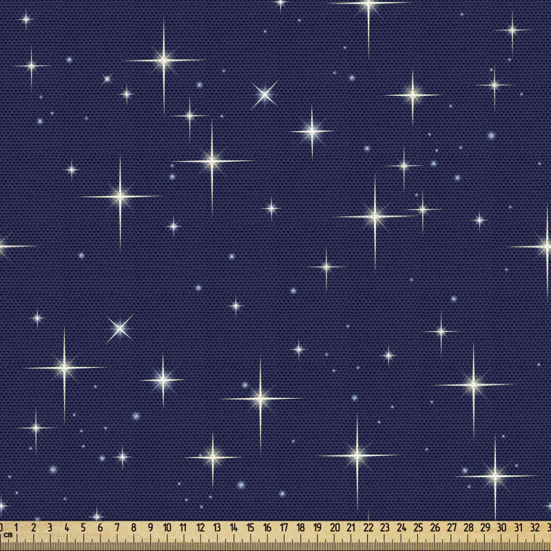 Galaksi Parça Kumaş Gece Gökyüzünde Parlayan Yıldızlar Model