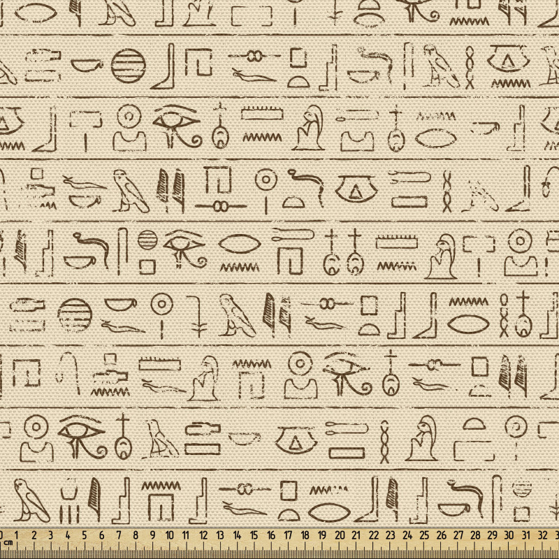 Mısır Parça Kumaş Antik Medeniyetin Hiyerogliflerinden Görsel