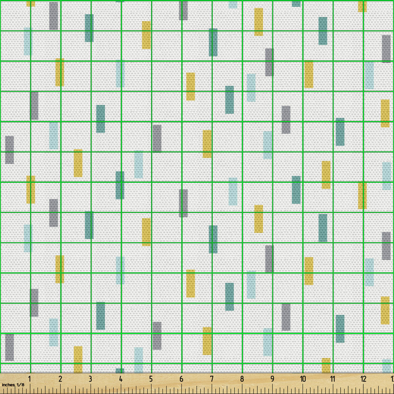 Geometrik Parça Kumaş Düz Sade Zeminde Kısa Çizgili Görsel