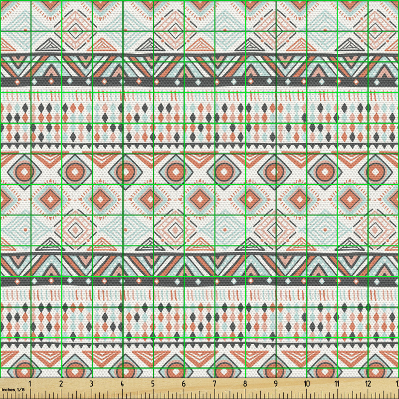 Geometrik Parça Kumaş Afrika Kültürlü Üçgenli Dekoratif Afiş