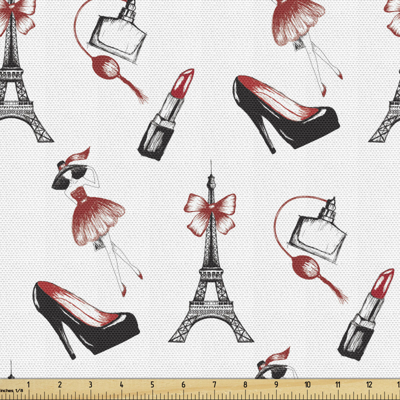 Eyfel Kulesi Parça Kumaş Paris Şehrinin Önemli Figürleri Model