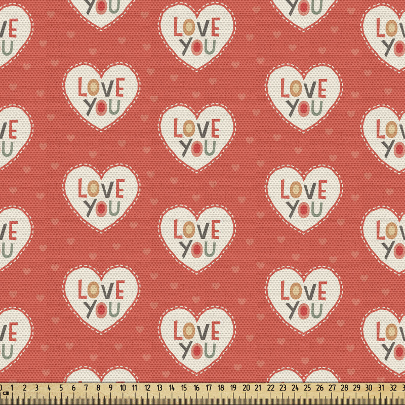 Kalpli Parça Kumaş Seni Seviyorum Yazılı Sevgi Sembolleri Model
