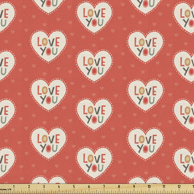 Kalpli Parça Kumaş Seni Seviyorum Yazılı Sevgi Sembolleri Model