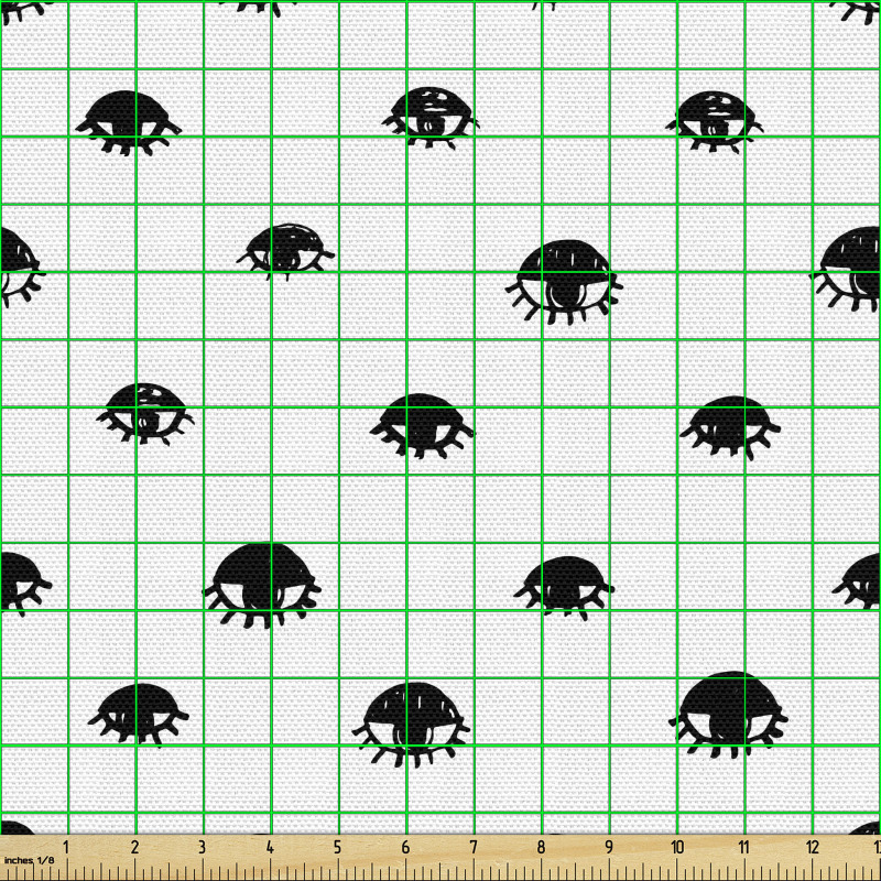 Yüz Parça Kumaş Tekrarlayan Elle Çizilmiş Kapalı Göz Görseli