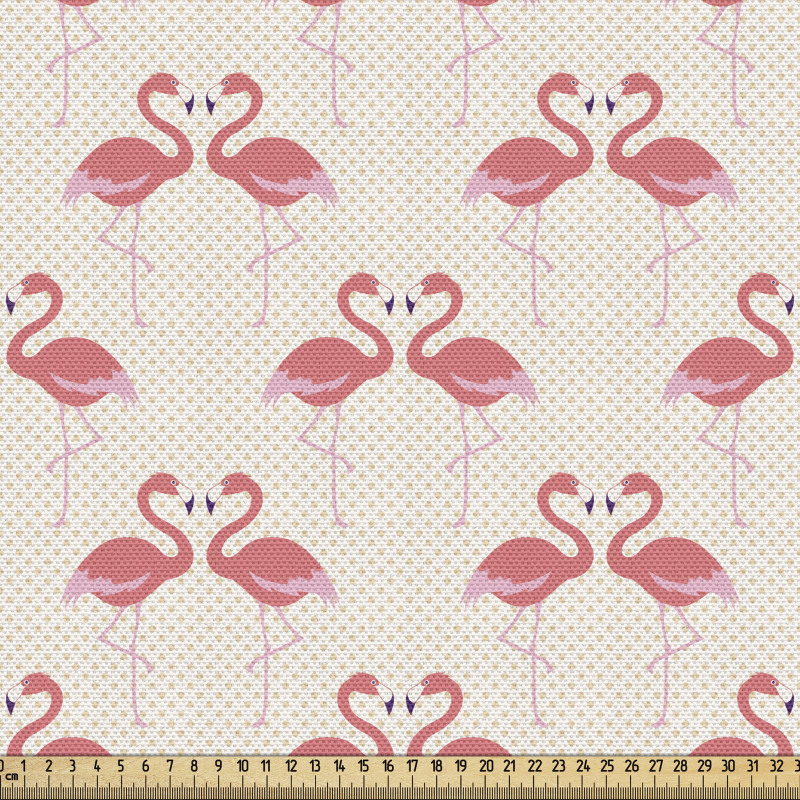 Hayvan Parça Kumaş Gagalarını Birbirine Dokunduran Flamingolar