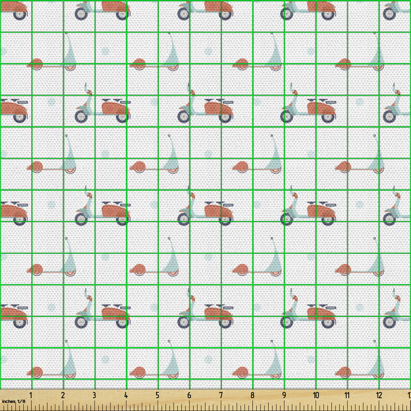 Gezinti Parça Kumaş Tekrarlanmış Renkli Scooter ve Motosiklet