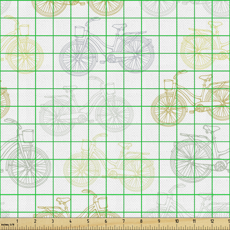 Gezinti Parça Kumaş Tekrarlanan Gölgeli Farklı Renk Bisikletler