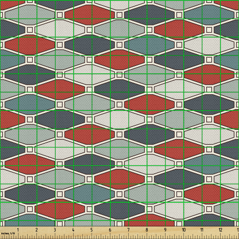 Modern Parça Kumaş Geometrik Minimal Şekillerden Tekrarlı Model