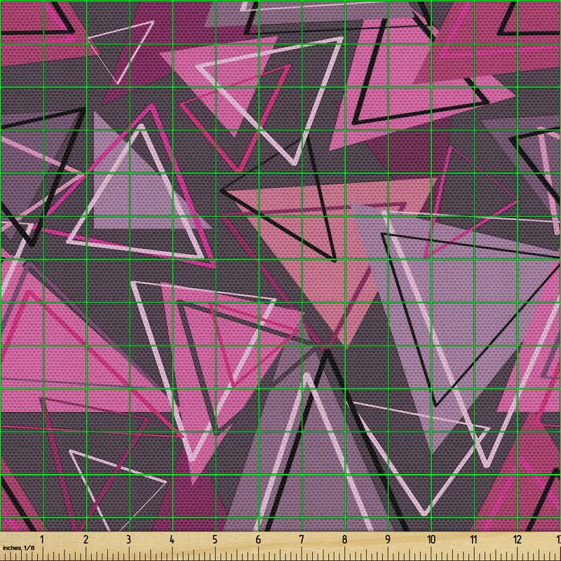 Geometrik Parça Kumaş Soyut Üçgen Şekillerinden Tekrarlı Model