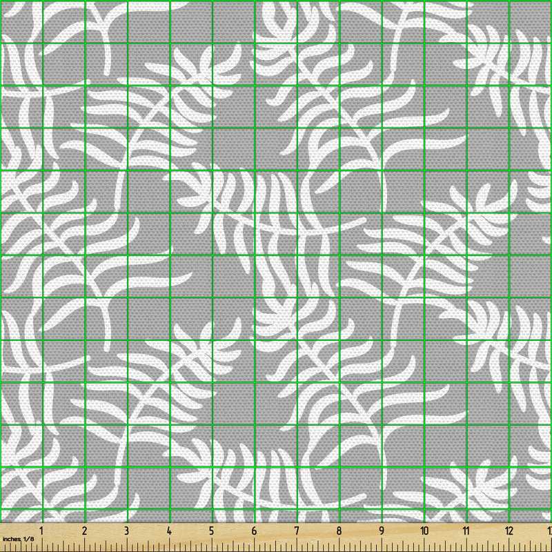 Botanik Parça Kumaş Karmaşık Yapraklı Bitkiler Tekrarlı Model