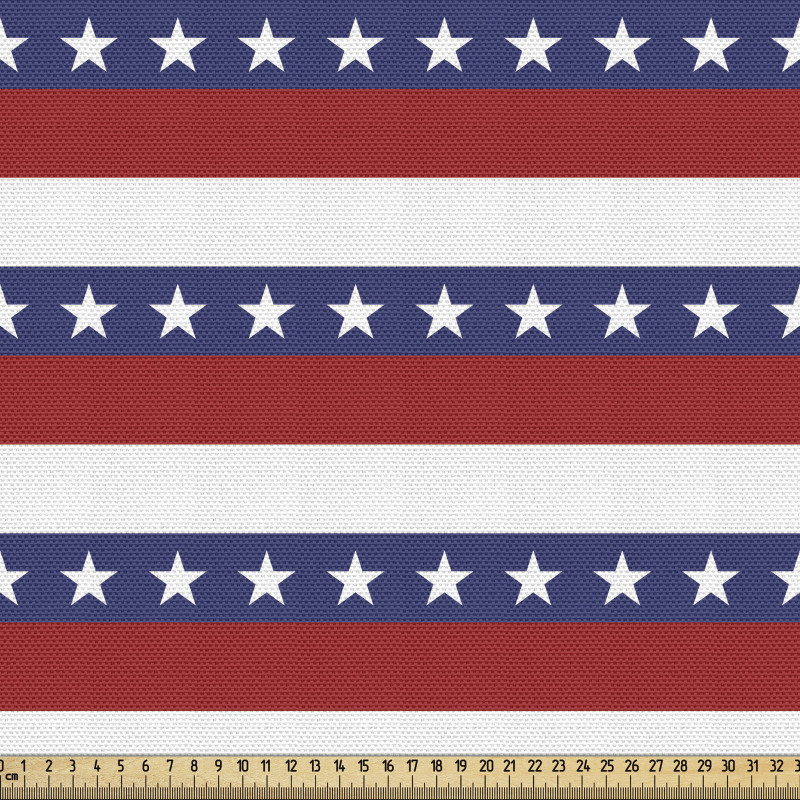 Amerika Parça Kumaş Tekrarlı Soyut ABD Bayrakları Örüntüsü