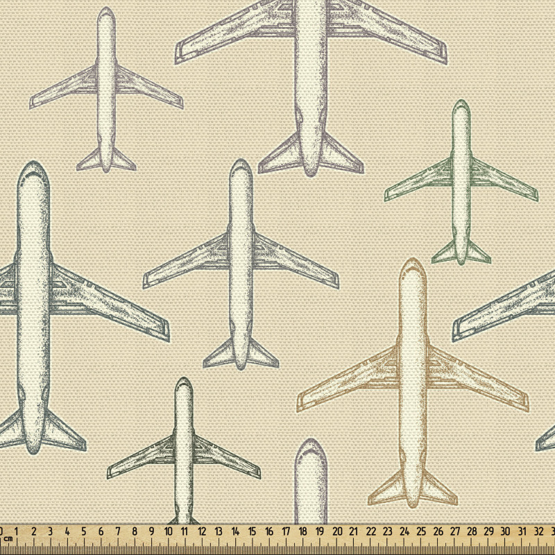 Havacılık Parça Kumaş Farklı Boylarda Tekrarlı Yolcu Uçakları