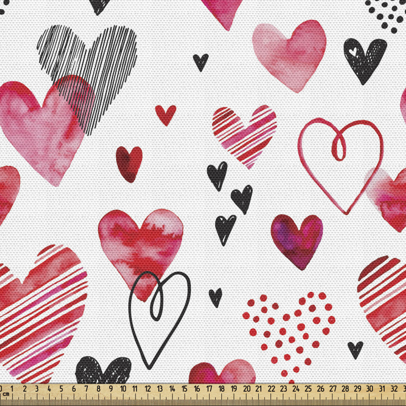Sevgi Parça Kumaş Farklı Tarzlarda Soyut Kalp illüstrasyonları