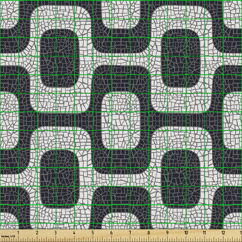 Geometrik Parça Kumaş Mozaik Desenli Dekoratif Duvar Kağıdı