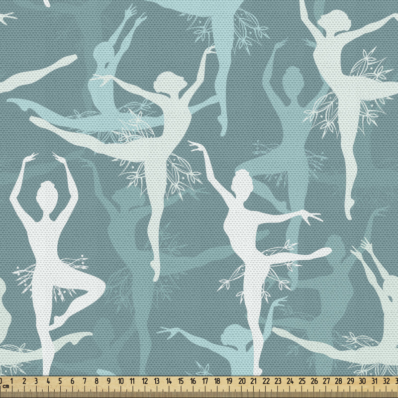 Kız Parça Kumaş Dans Eden Balerin Silüetli Zarif Duvar Kağıdı