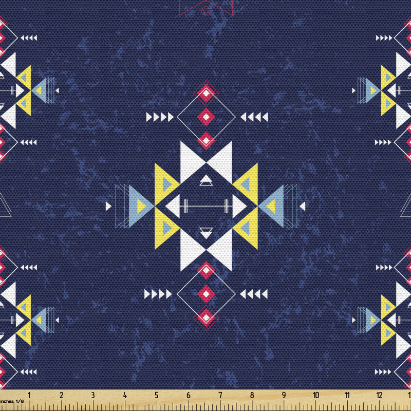 Şekilli Parça Kumaş Dalgalı Arka Planda Geometrik Desenler