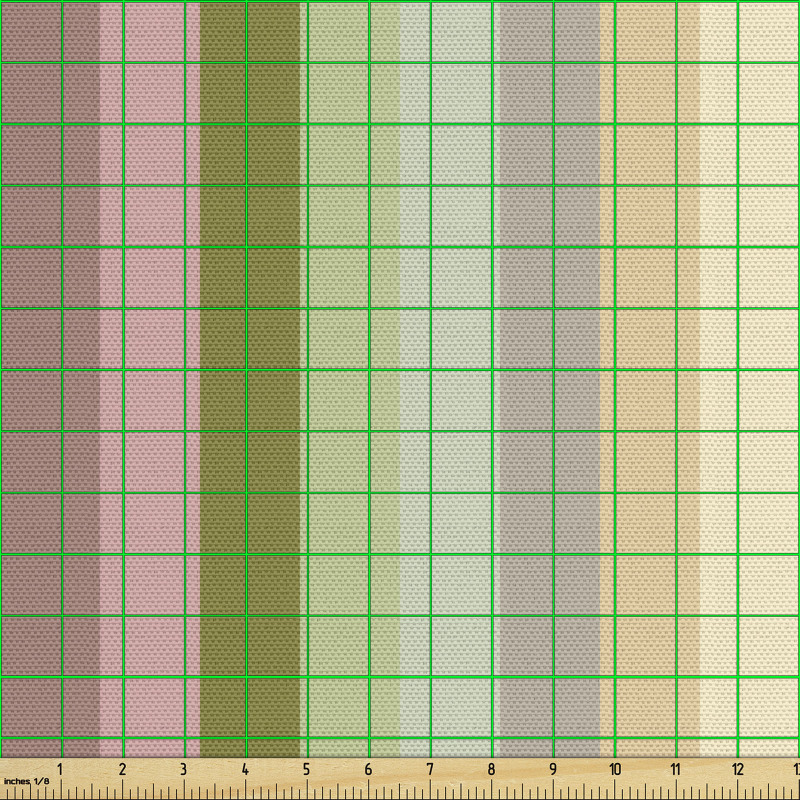 Geometrik Parça Kumaş Pastel Tonlarda Dikey Çizgili Poster