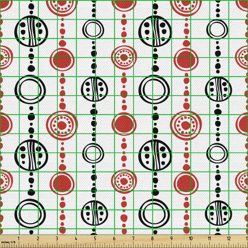 Geometrik Parça Kumaş Dekoratif Yuvarlaklı Etnik Duvar Kağıdı