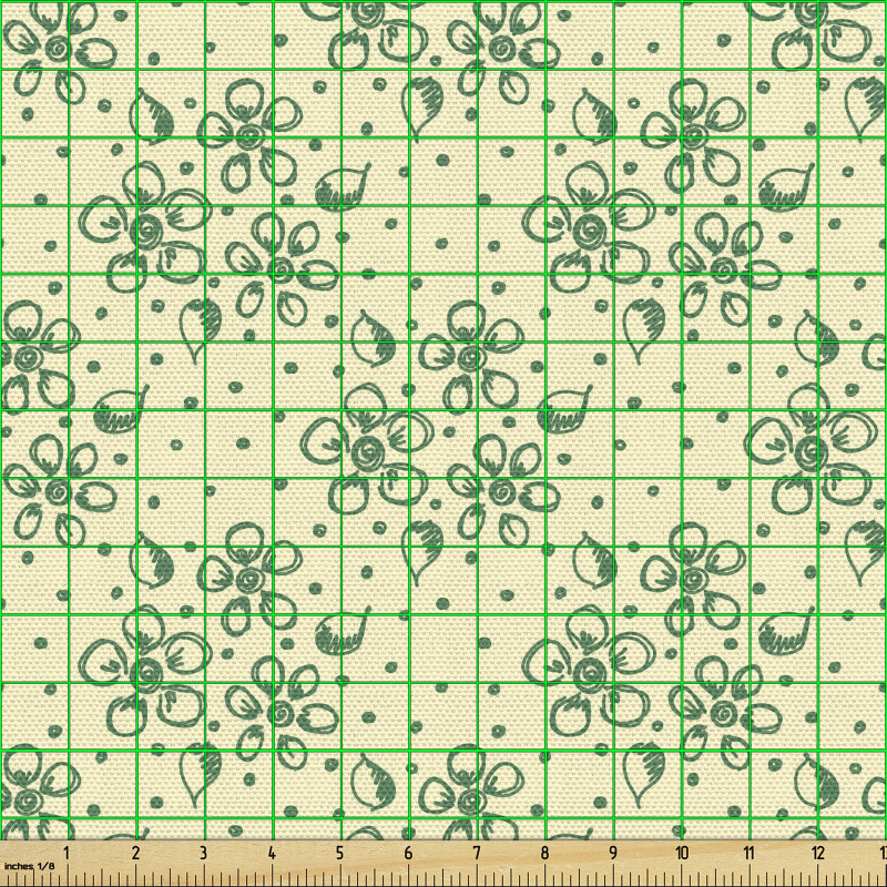 Bitki Parça Kumaş Puantiyeli Zeminde Zarif Çiçeksi Duvar Kağıdı