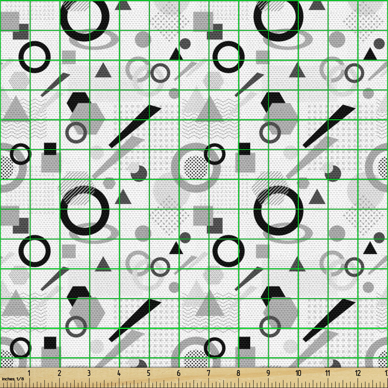 Geometrik Parça Kumaş Matematiksel Şekillerden Tekrarlı Desen