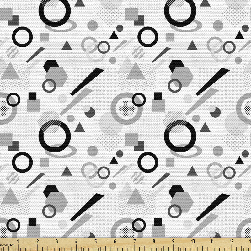 Geometrik Parça Kumaş Matematiksel Şekillerden Tekrarlı Desen