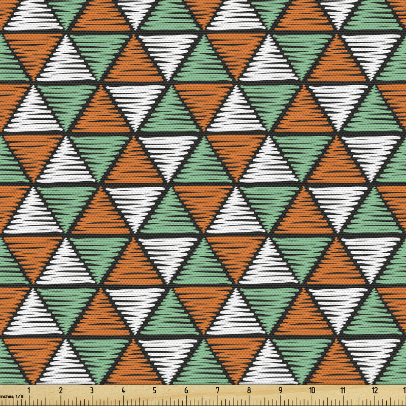 Geometrik Parça Kumaş Aralıksız Üçgenlerden Oluşan Eskitme