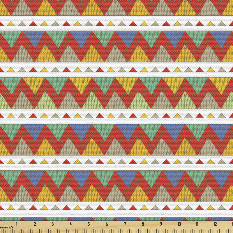 Kabilesel Parça Kumaş İç İçe Üçgenlerden Geleneksel Görsel