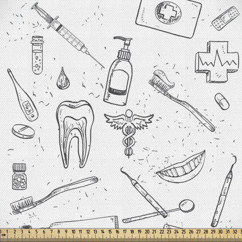 Doktor Parça Kumaş Diş Hekimlerinin Kullandığı Malzemeler Model