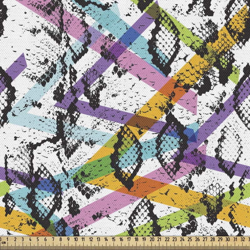Geometrik Parça Kumaş Yılan Desenli Çizgili Şık Duvar Kağıdı