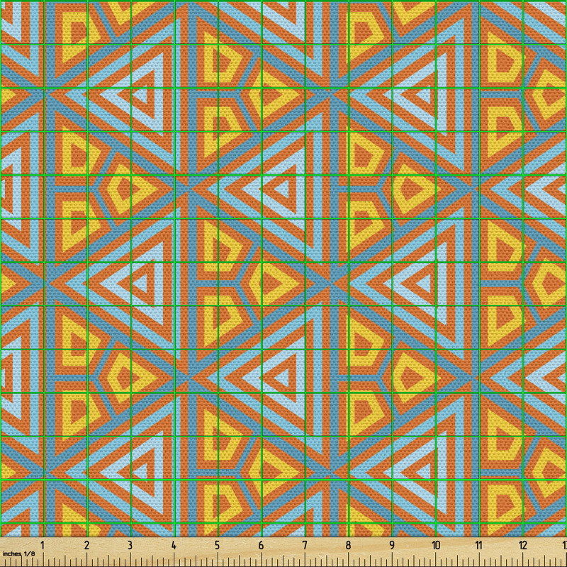 Soyut Parça Kumaş Geleneksel Geometrik Üçgenler Örüntüsü