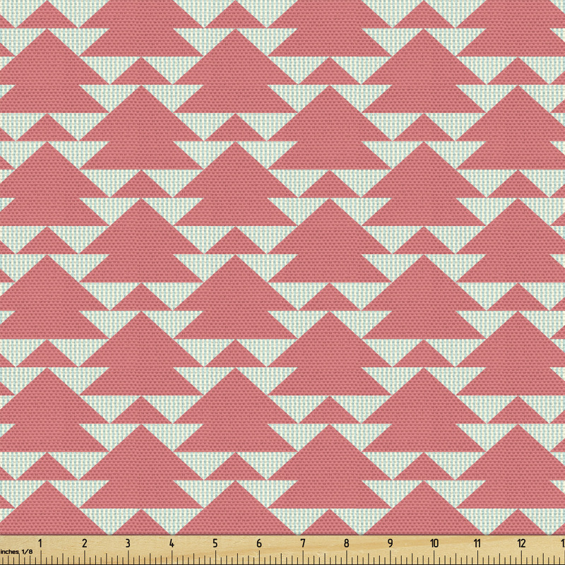 Botanik Parça Kumaş Geometrik Üçgen Şeklinde Çam Ağaçları Model