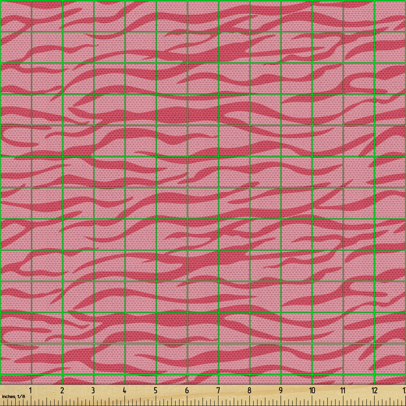 Hayvan Parça Kumaş Fuşya Tonlarında Zebra Deseni Örüntülü Çizim