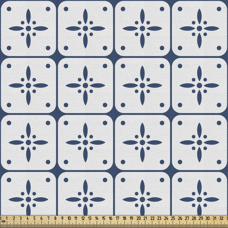 Soyut Parça Kumaş Minimal Dörtgen Motifli Seramik Örüntüsü