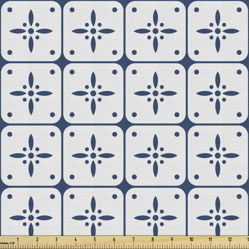 Soyut Parça Kumaş Minimal Dörtgen Motifli Seramik Örüntüsü